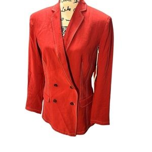 NWT Capulet Rust Orange Double Breasted Blazer Jacket Sz XS/P